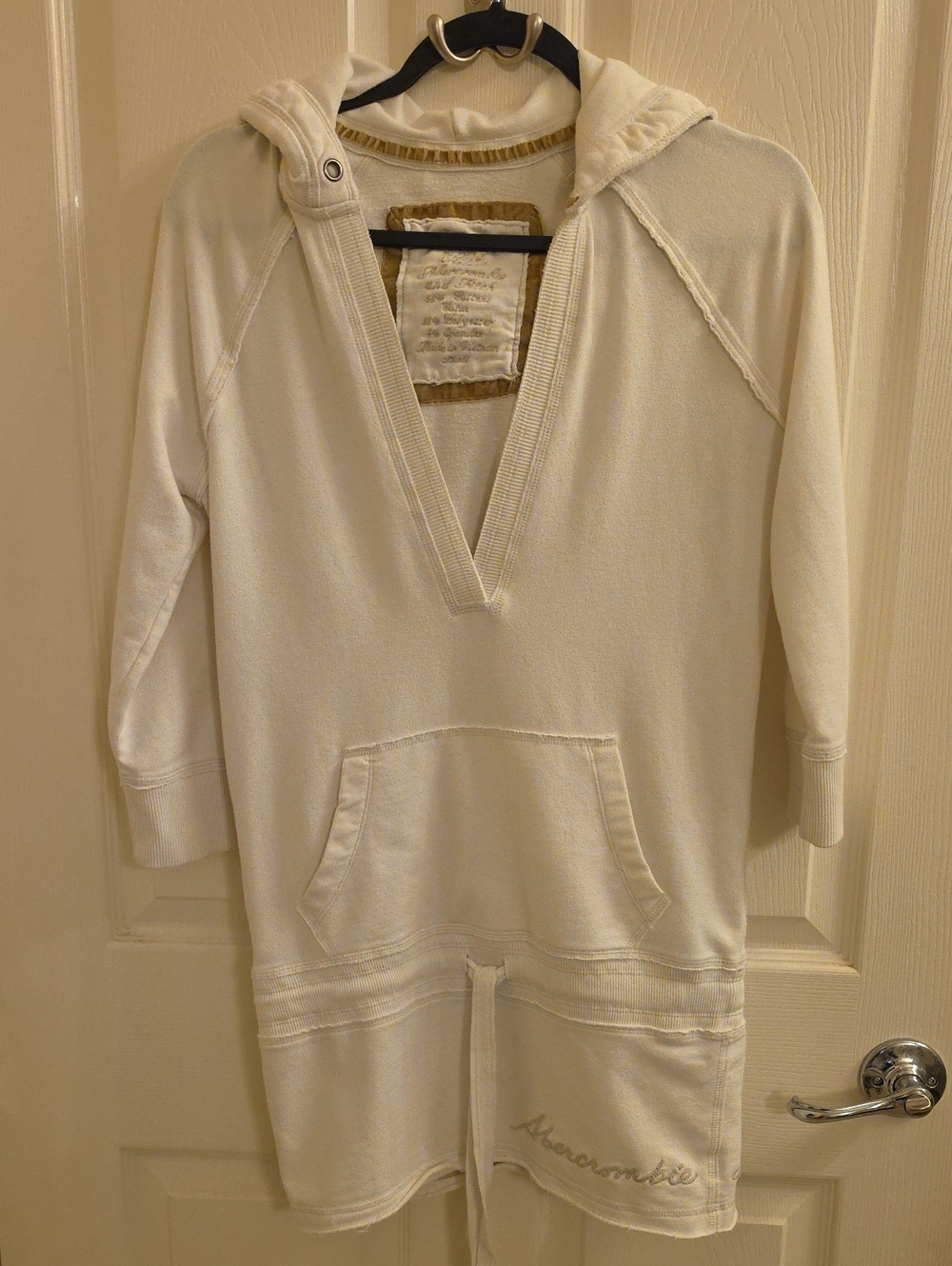 Vintage Abercrombie & Fitch Cream Hooded Tunic